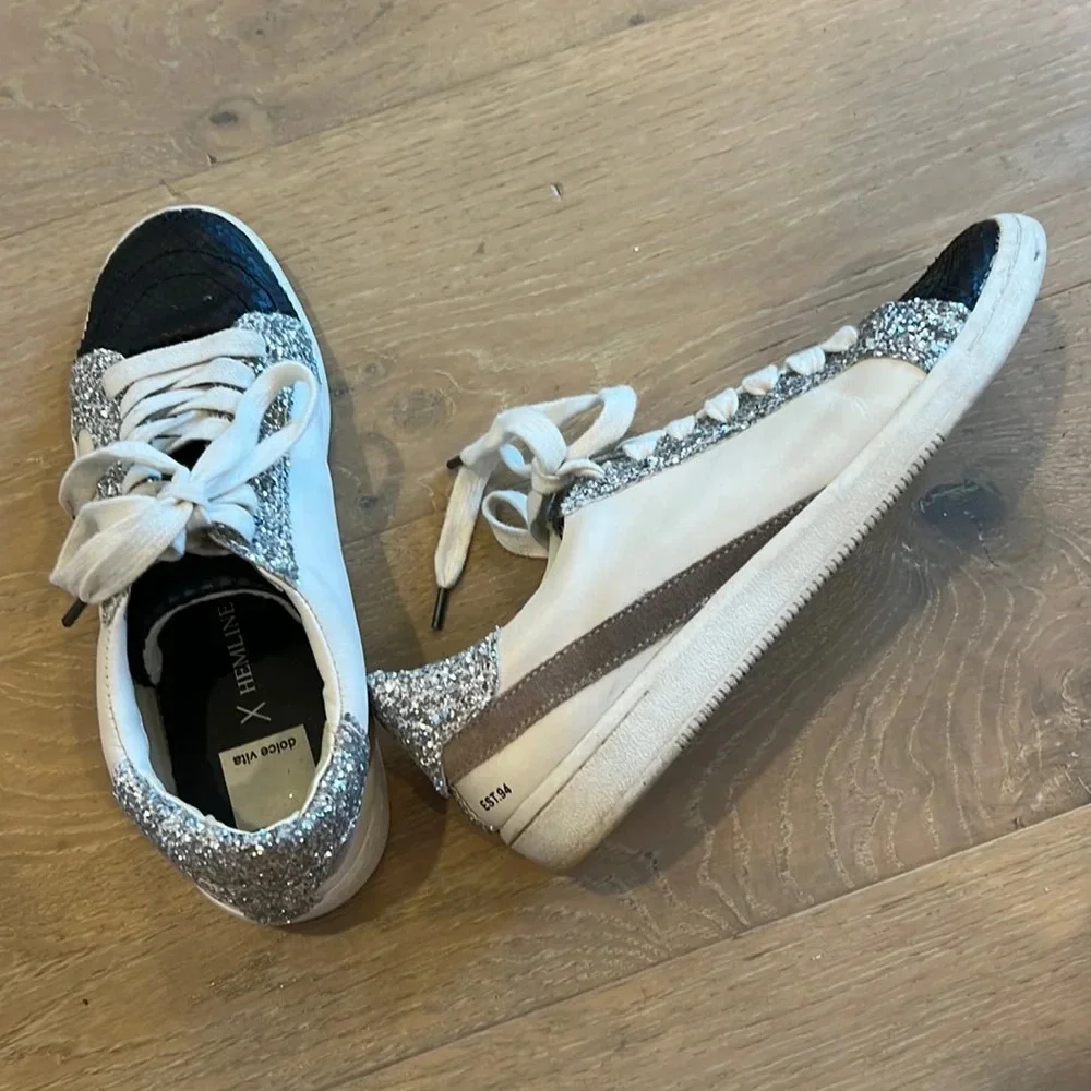 Dolce Vita Sparkly Sneakers Womens Shoes size 8.5 Casual Dressy Fun Eclectic - Picture 6 of 9